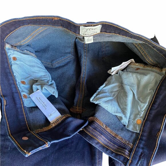 J Crew Womens Matchstick Jeans Size 27 Dark Wash E0079 Cotton Blend Stretch - Picture 7 of 12